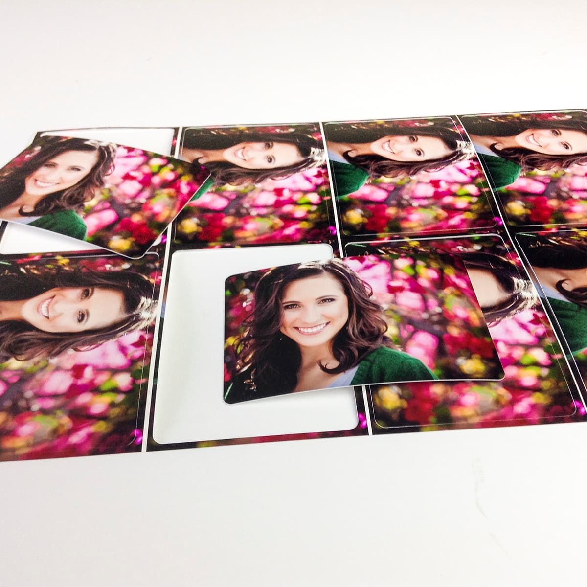 image of 8 die cut wallet size prints