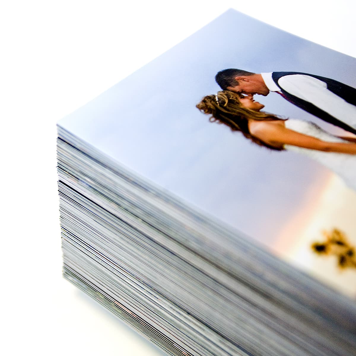 image of a stack of 4x6 wedding prints